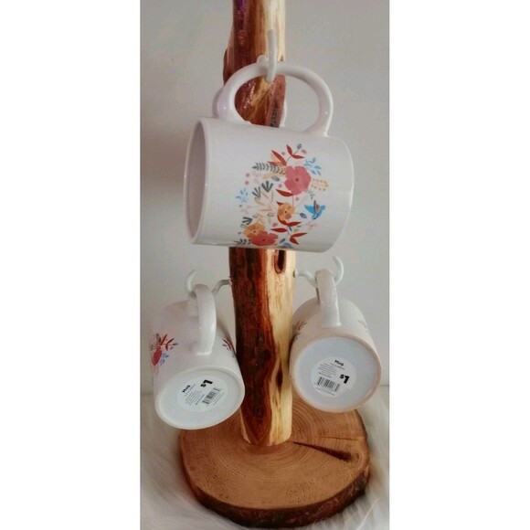 Hand Crafted Diamond Willow Cup Holder Unique One Of A Kind Kitchen New - Picture 7 of 8